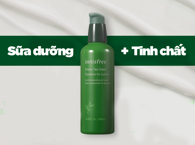 Sữa dưỡng ẩm sâu cho da innisfree Green Tea Seed Essence In Lotion 100 mL |  innisfree Việt Nam