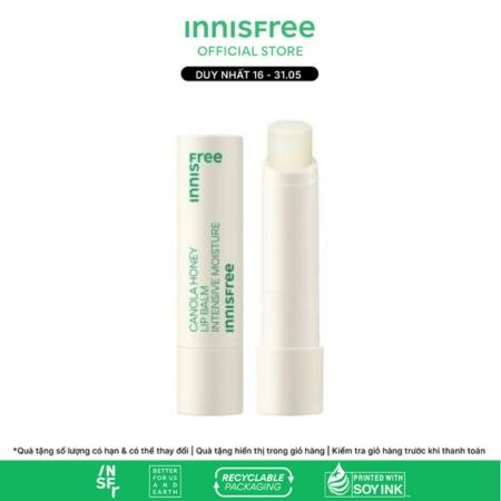 Son dưỡng ẩm sâu không màu INNISFREE Canola Honey Lip Balm Intensive Moisture 3.5 g HSD 27-12-2024