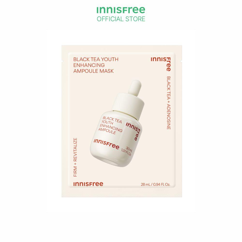 Mặt nạ phục hồi da INNISFREE Black Tea Youth Enhancing Ampoule Mask 28 mL